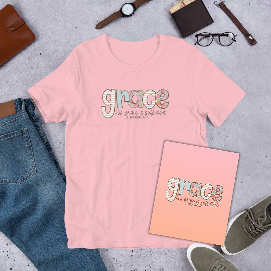 T-Shirt & Bible Study of the Month - Grace is Sufficient - August