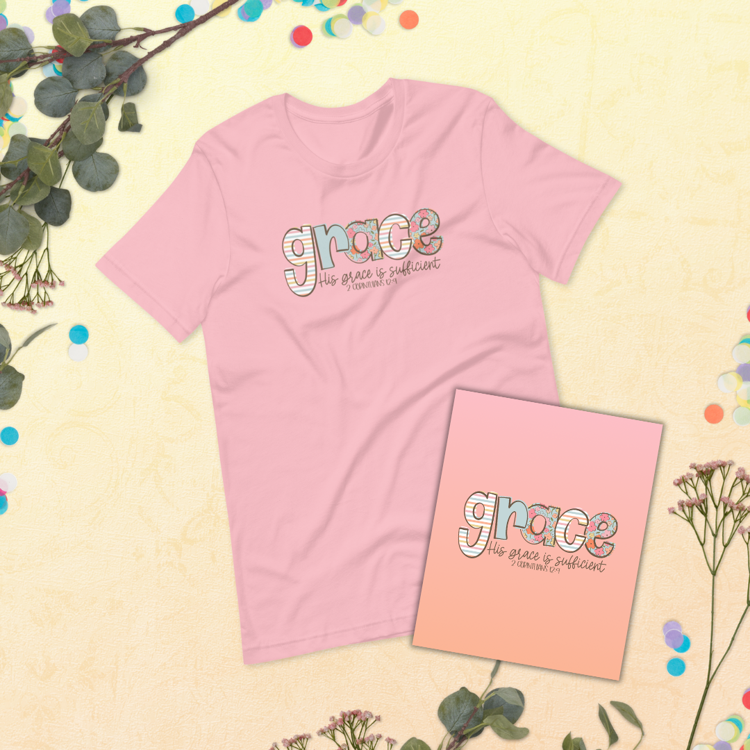 T-Shirt & Bible Study of the Month - Grace is Sufficient - August