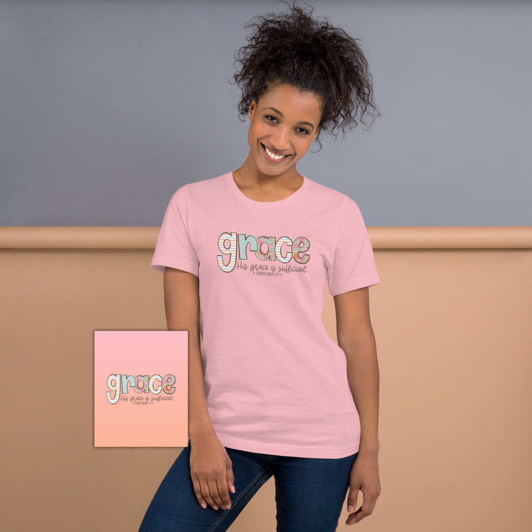 T-Shirt & Bible Study of the Month - Grace is Sufficient - August