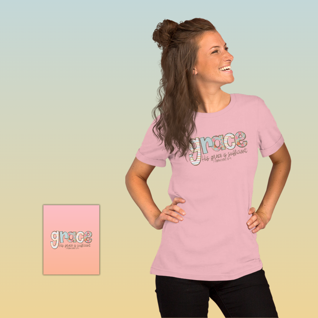 T-Shirt & Bible Study of the Month - Grace is Sufficient - August