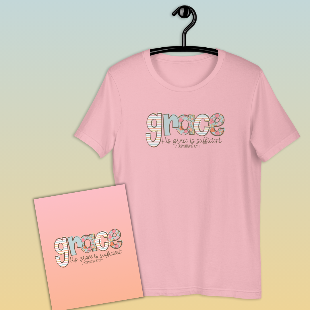 T-Shirt & Bible Study of the Month - Grace is Sufficient - August