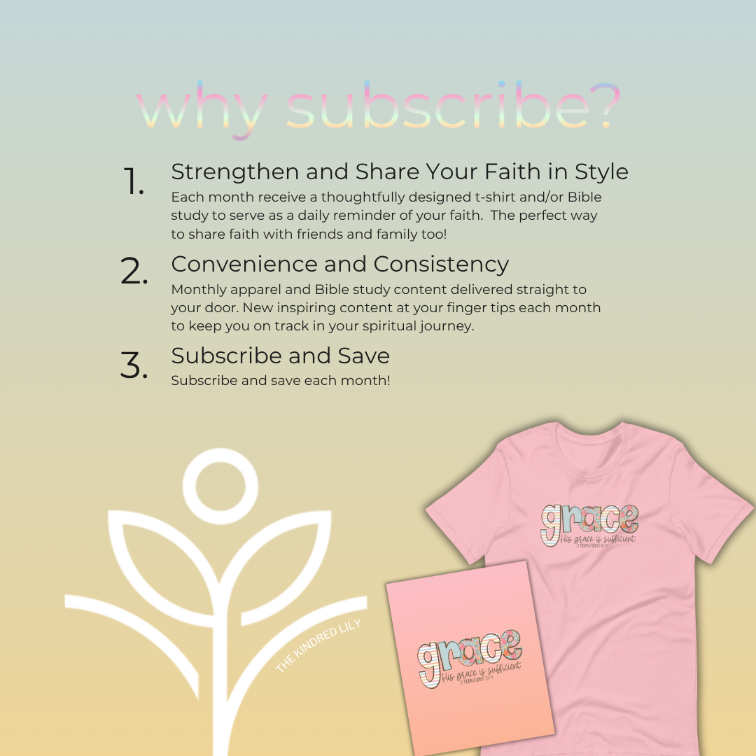 T-Shirt & Bible Study of the Month - Grace is Sufficient - August