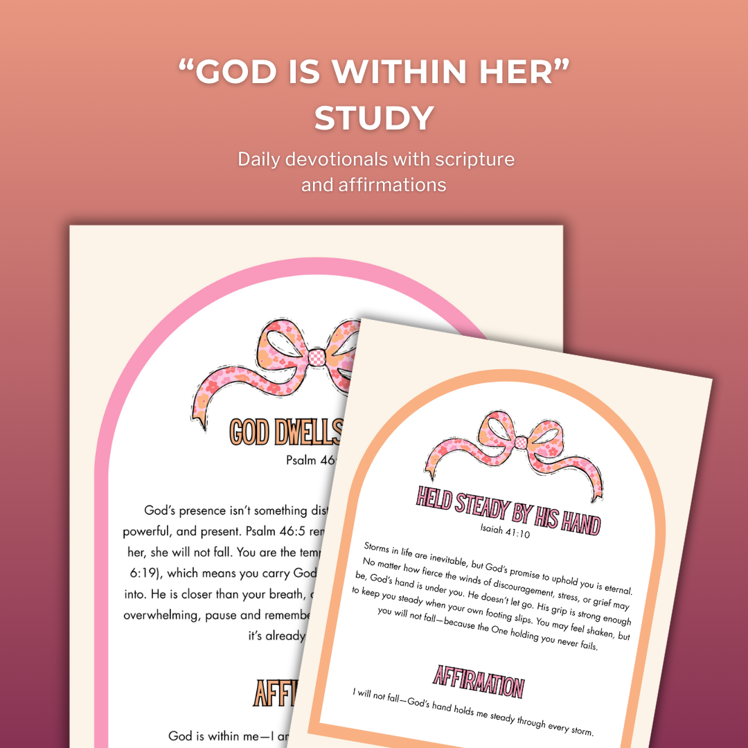 T-Shirt & Bible Study of the Month - God is Within Her - September